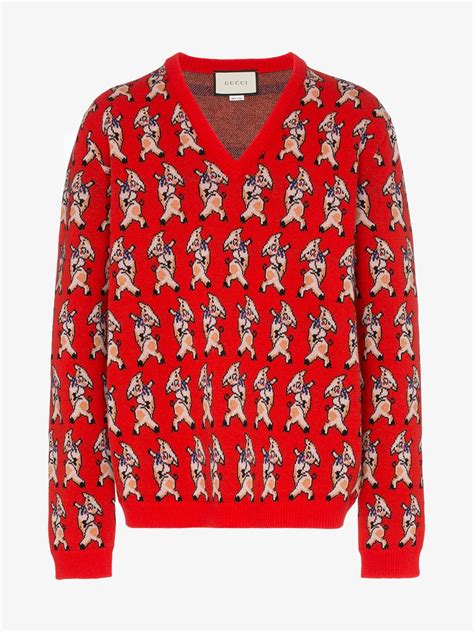 gucci pig sweater